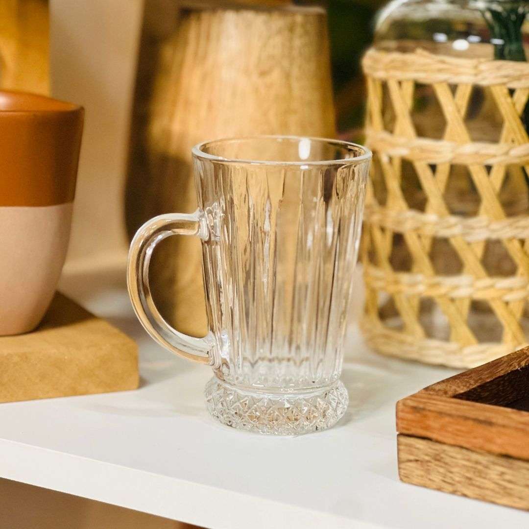 Taça para Cappuccino de Vidro Deli Diamante - 210ml