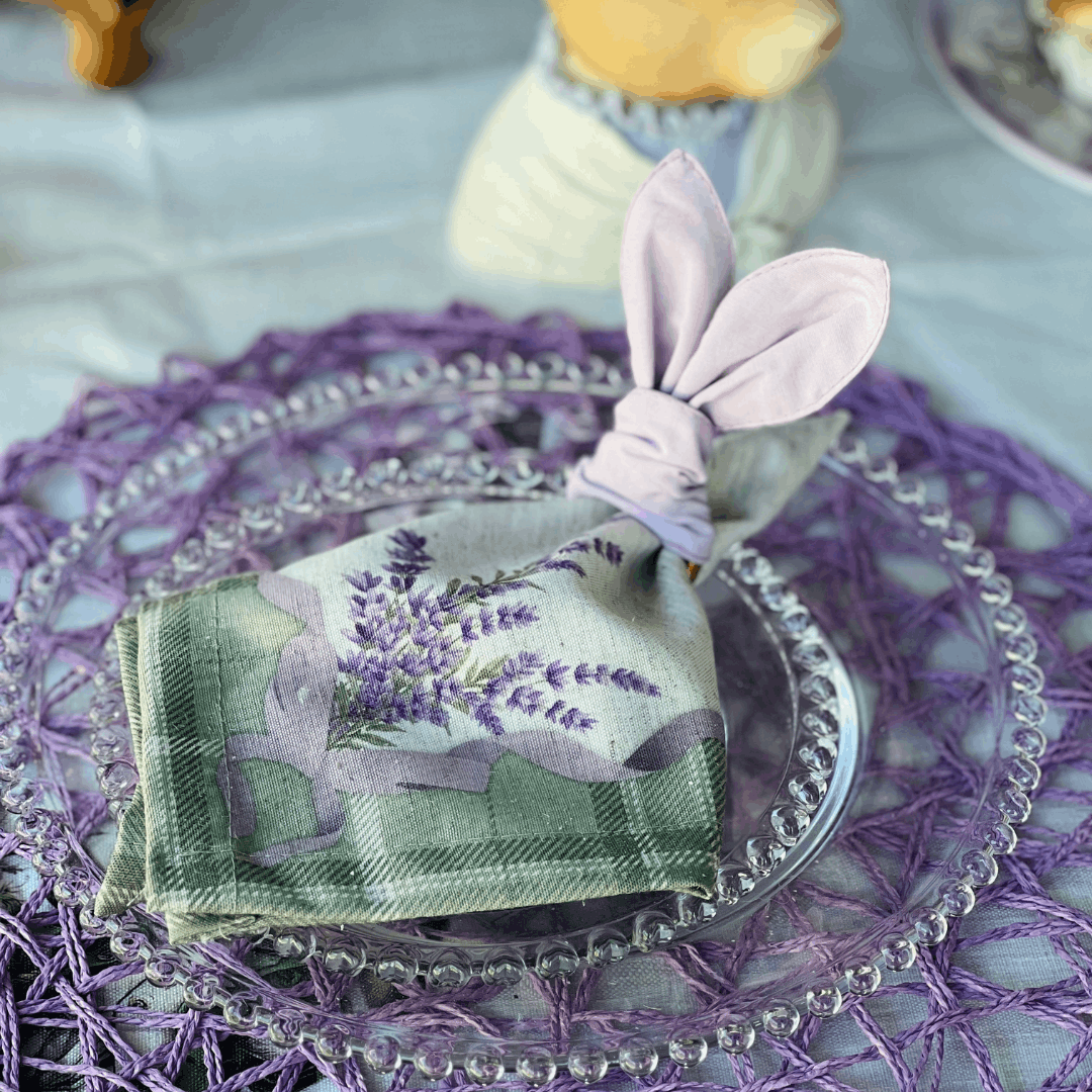 Conjunto 2 Guardanapos de Páscoa Lavandas 40x40cm