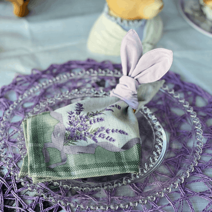 Conjunto 2 Guardanapos de Páscoa Lavandas 40x40cm