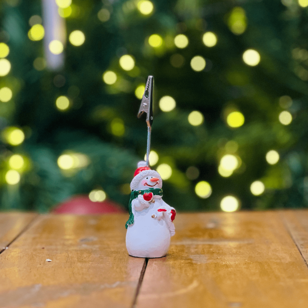 Marcador Natalino Boneco de Neve de Resina 3x3x5,8cm
