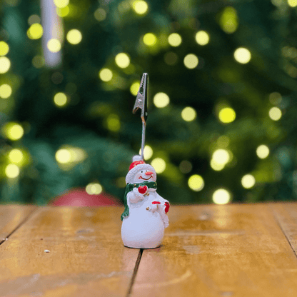 Marcador Natalino Boneco de Neve de Resina 3x3x5,8cm
