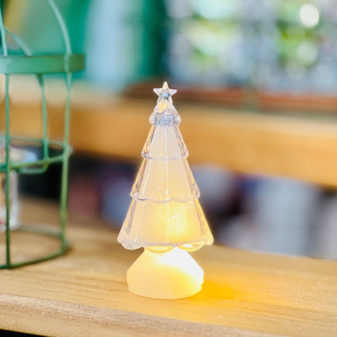 Árvore de Natal Com Led Branco 4x5x11cm