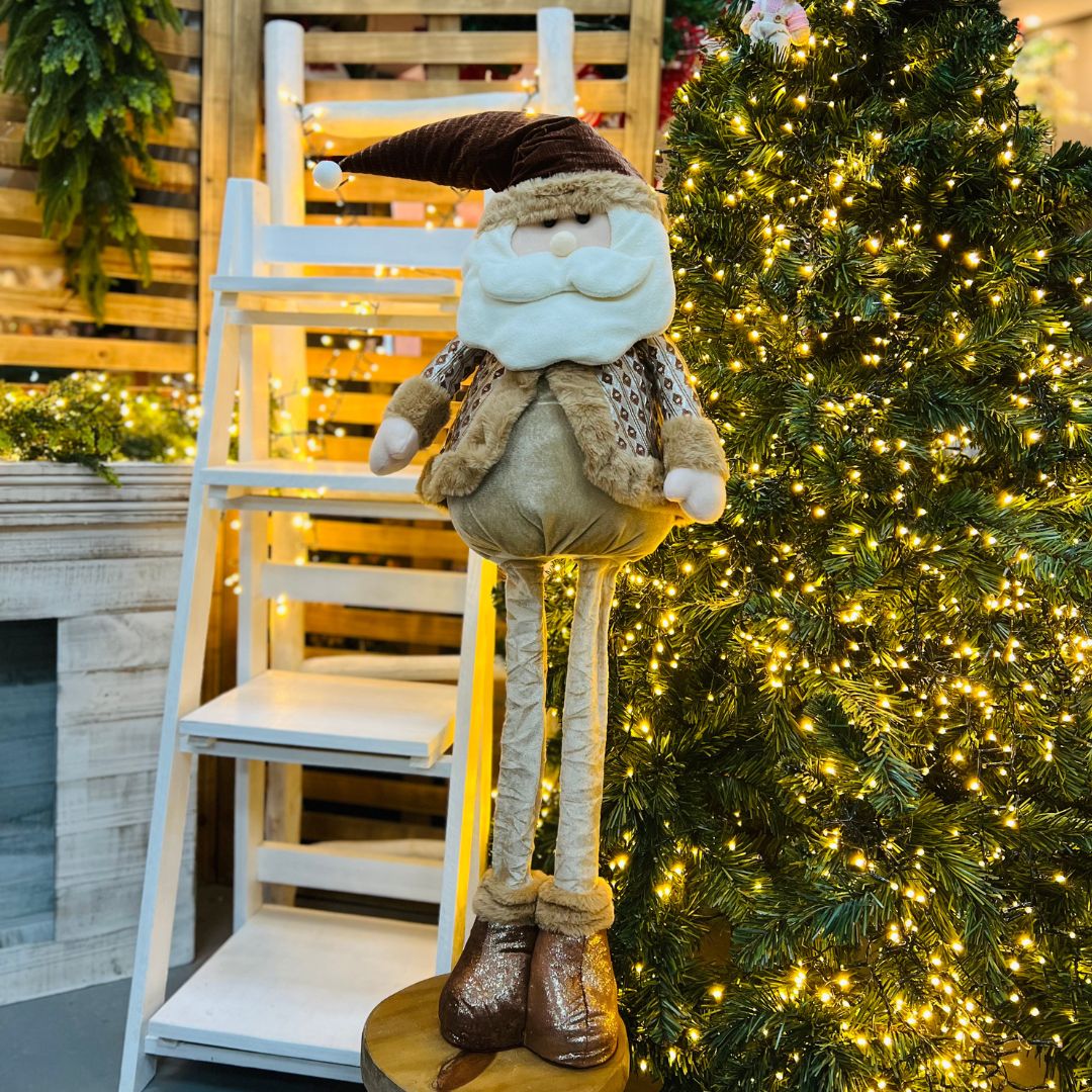 Papai Noel Natalino em Pé - 1,20 cm | Pernas Extensoras