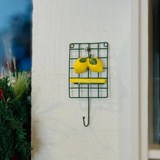 Gancho Decorativo Lemon Metal - 10x3x21cm