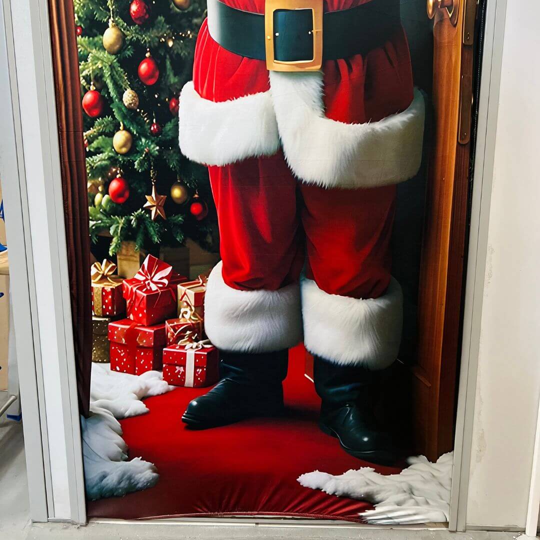 Cobre Porta Papai Noel e Árvore – 90 x 210cm