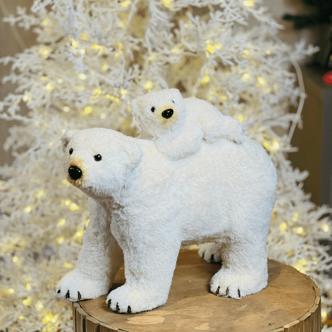 Urso Polar com Filhote – 35cm