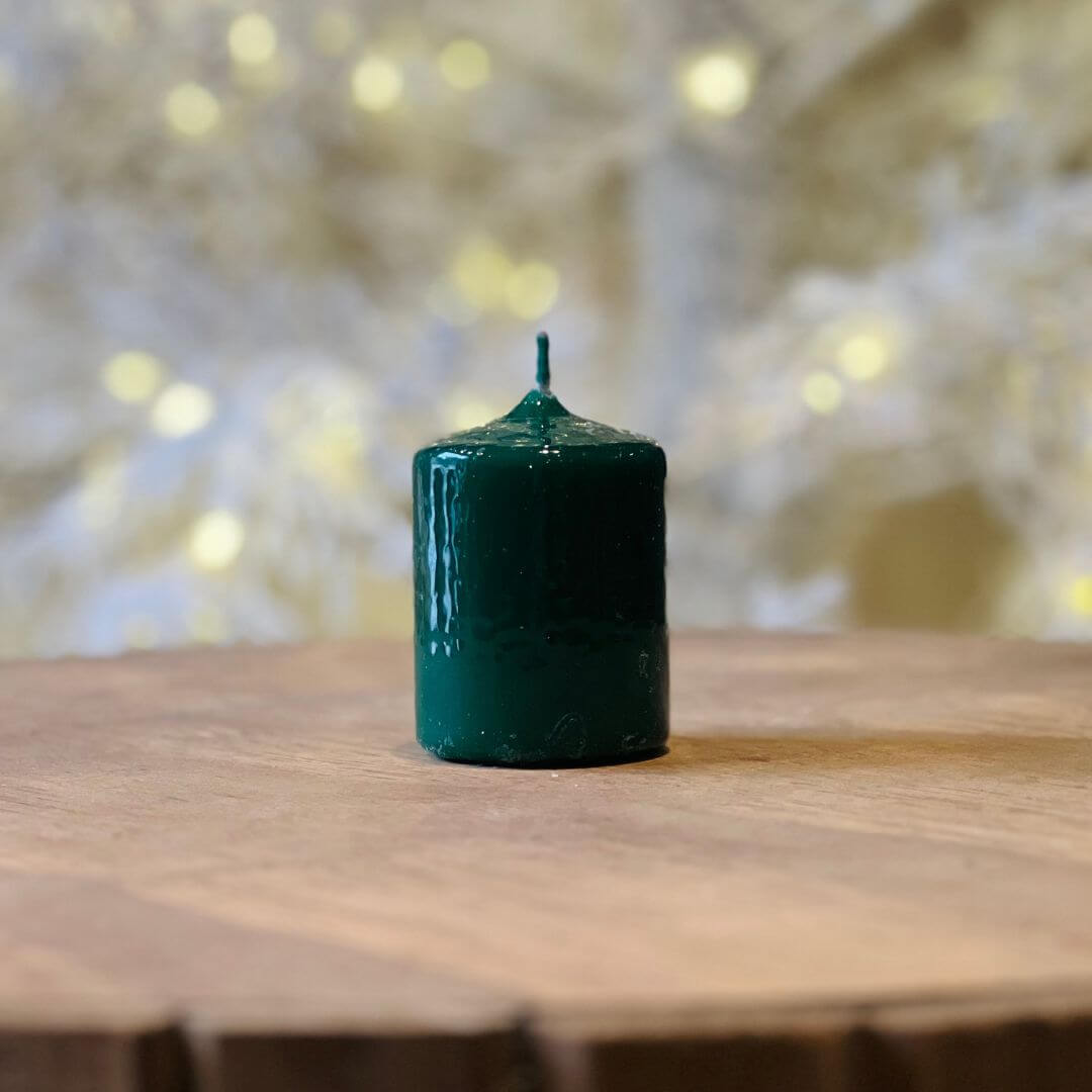 Vela Cilíndrica Verde – 6cm