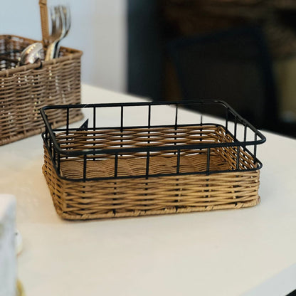 Cesta Retangular Alca Rattan