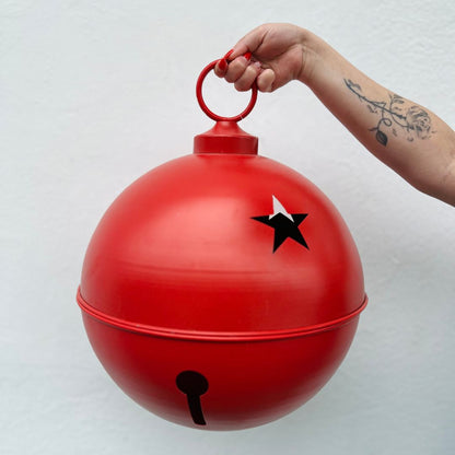 Guizo Natalino de Metal Vermelho - 40cm