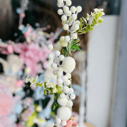 Festão Com Ovos Flocados Off White 1,28m