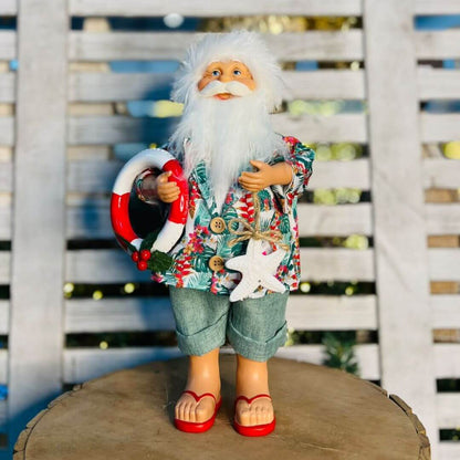 Papai Noel Praiano com Boia – 40cm