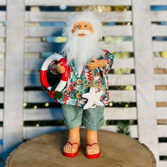 Papai Noel Praiano com Boia – 40cm