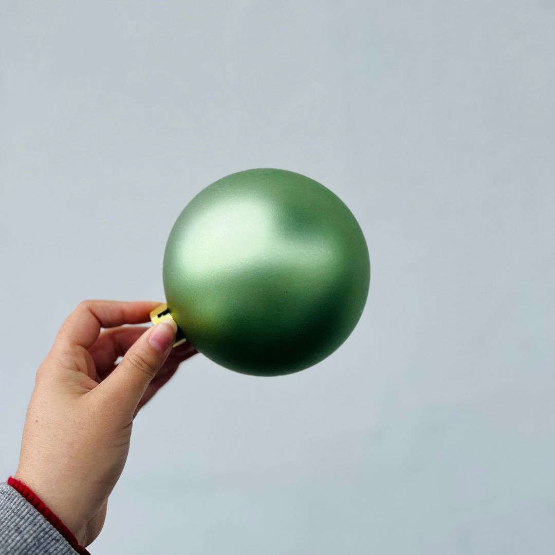 Bola Natalina Fosca Verde | 12 cm