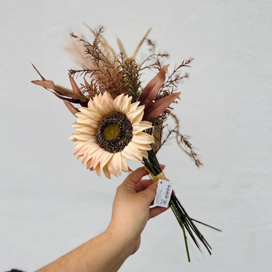 Ramalhete de Girassol com Fita 9 hastes – 45cm