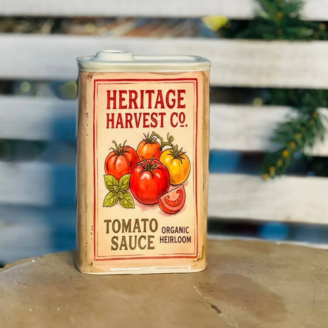 Vaso Tomate  e Salsa -  11x6x18cm