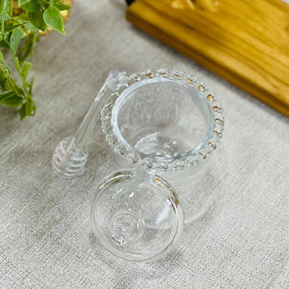 Meleira de Cristal de Chumbo Coração com Pegador – 9,5x12cm