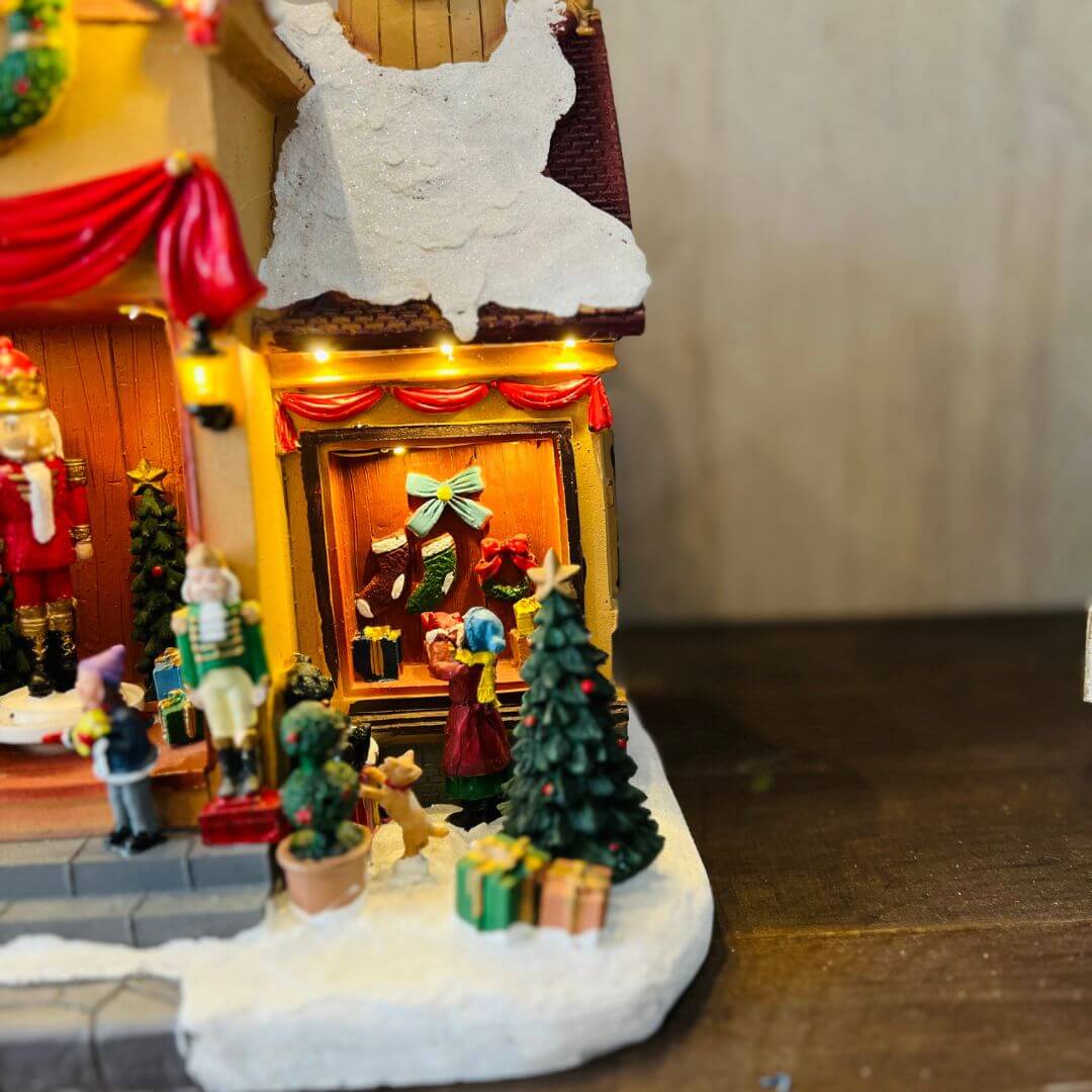 Cenário Natal Loja Quebra-Nozes Colorida – 41x44x26cm