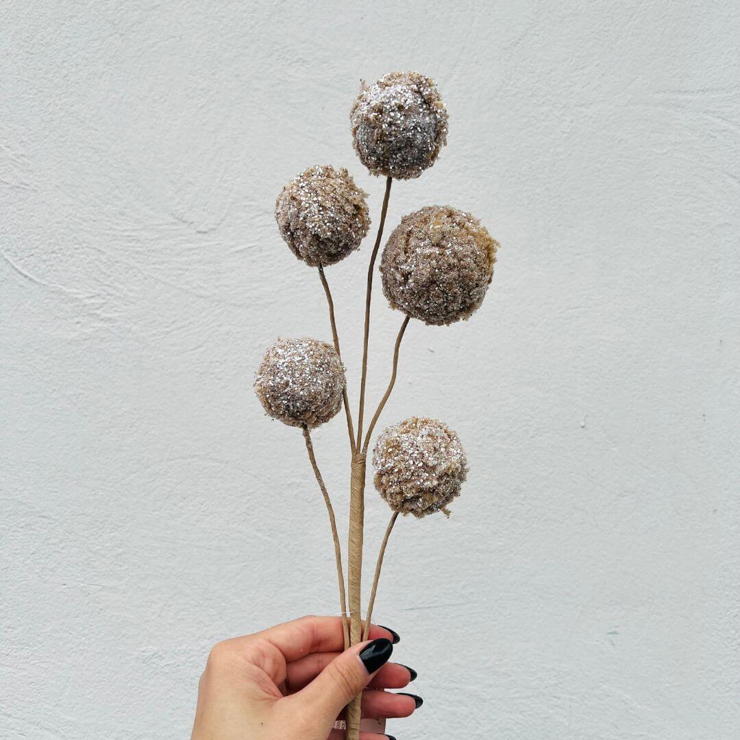 Haste Bolinhas Bege x 5 - Alt 50 Cm