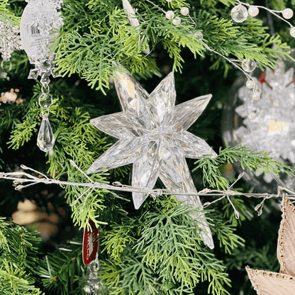 Estrela Natalina Cristal de Acrílico 20x15cm - para Pendurar