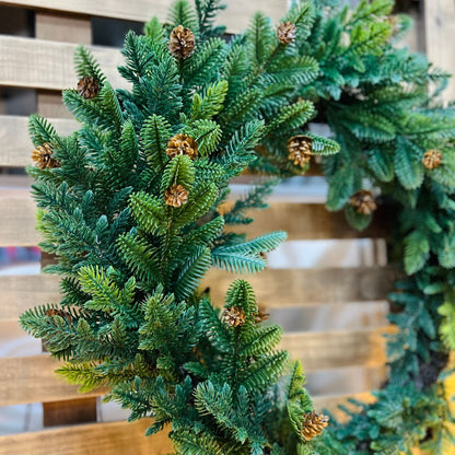 Guirlanda com Folhas Verdes Realista | 55 cm