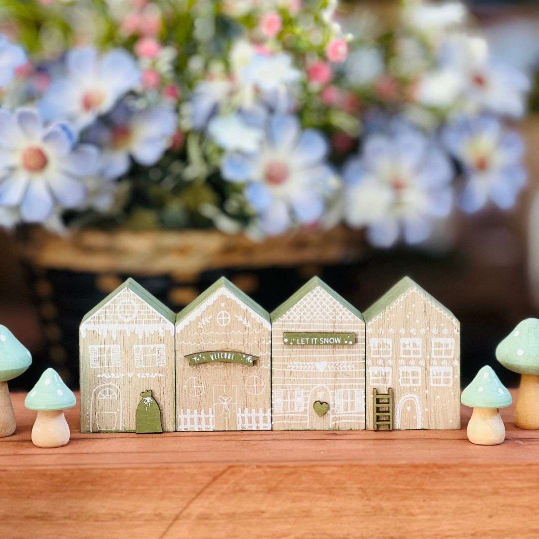 Vila Decorativa Em MDF - 16,3x6,2x3cm