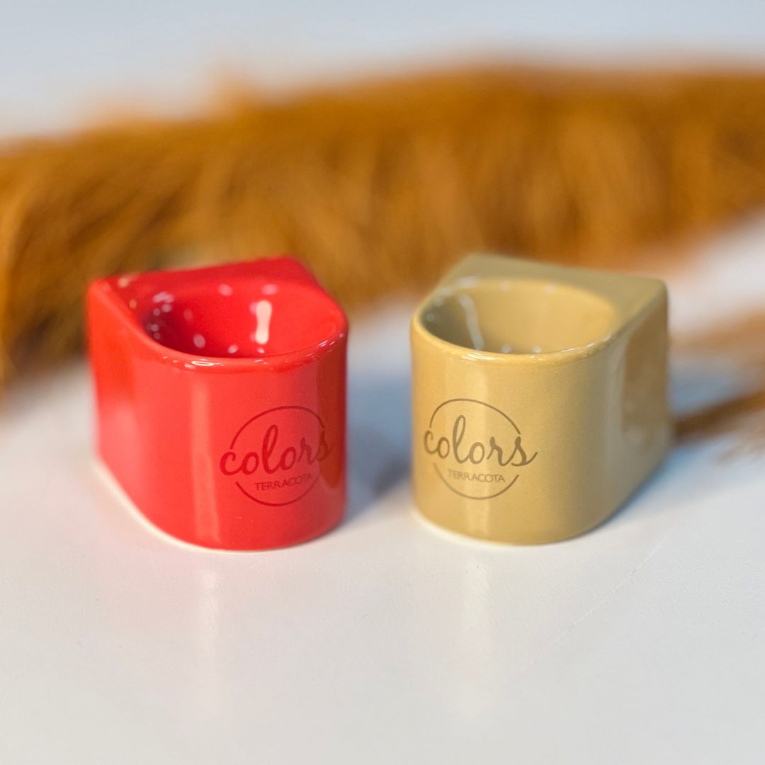 Aromatizador Elétrico Via Aroma Colors Terracota Vermelho - 7x5cm