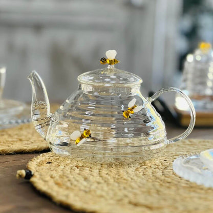 Chaleira de Vidro Borossilicato Com Filtro - Lovely Bee 650ml