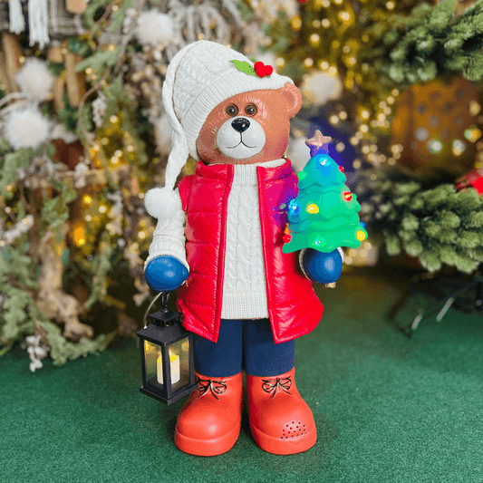 Urso com Colete Puffer e LED – 70cm
