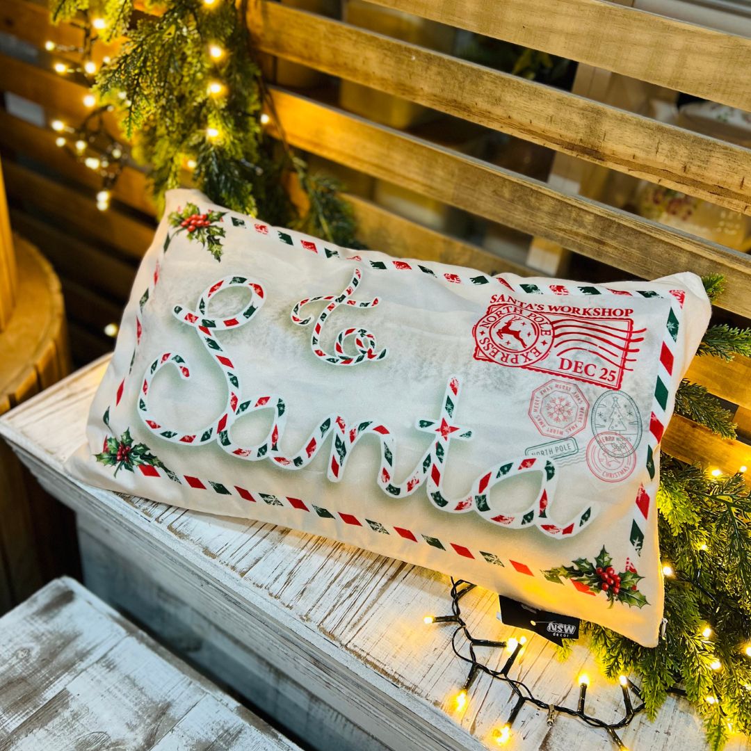 Capa de Almofada Luxor Natal To Santa - 50x29 cm