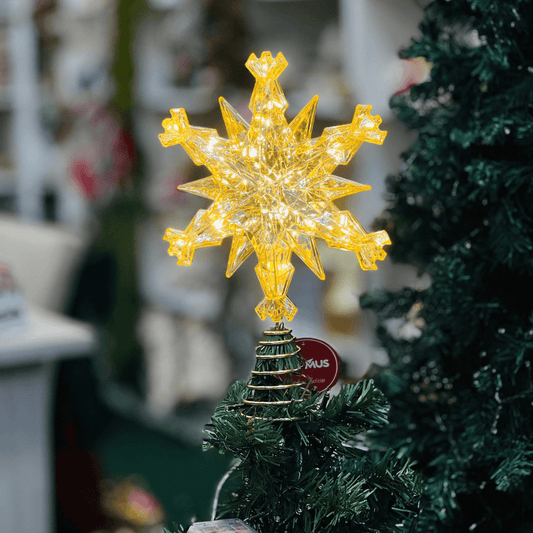 Topo de Árvore Floco de Neve com LED – 31,5 cm