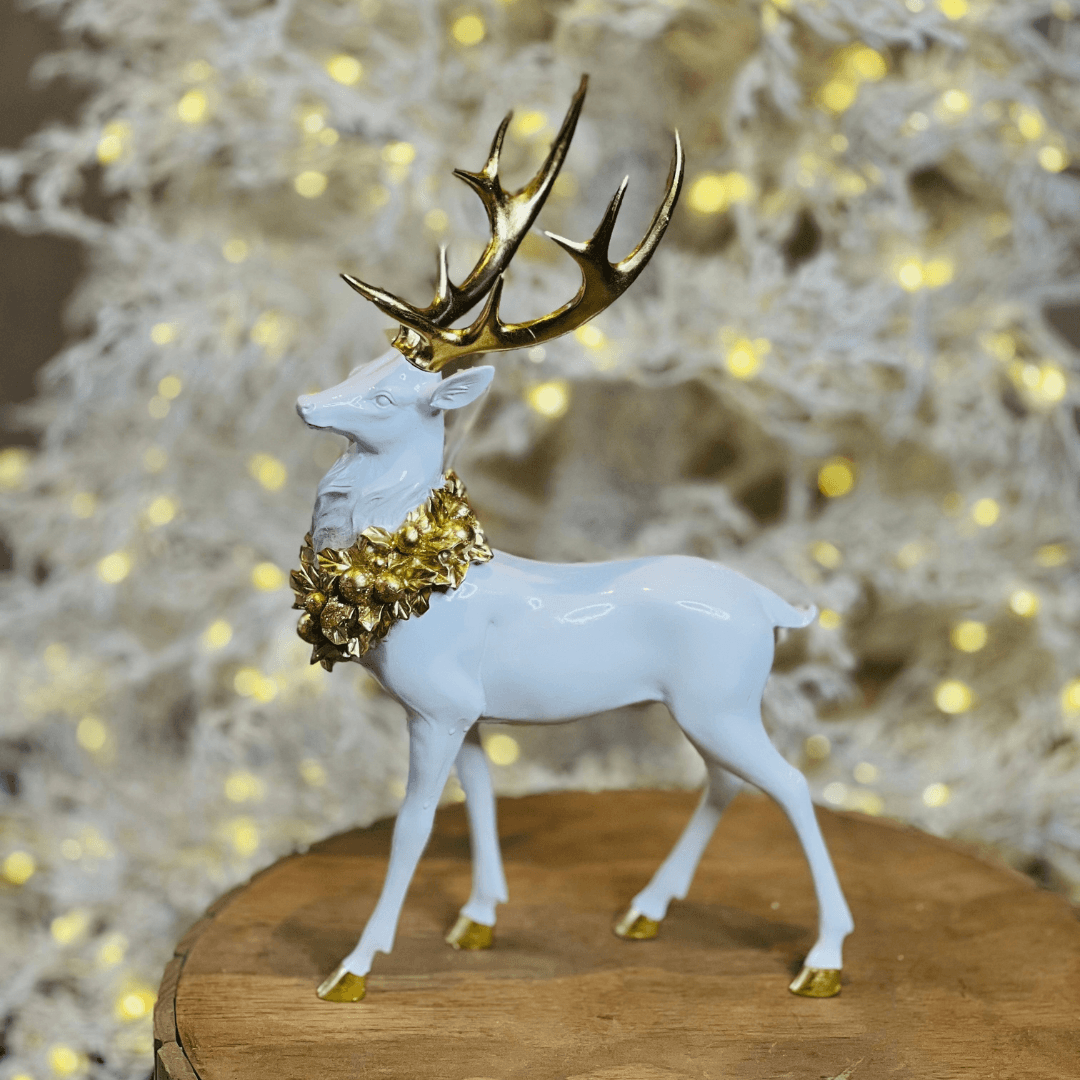 Rena Decorativa em Pé com Guirlanda – 45cm