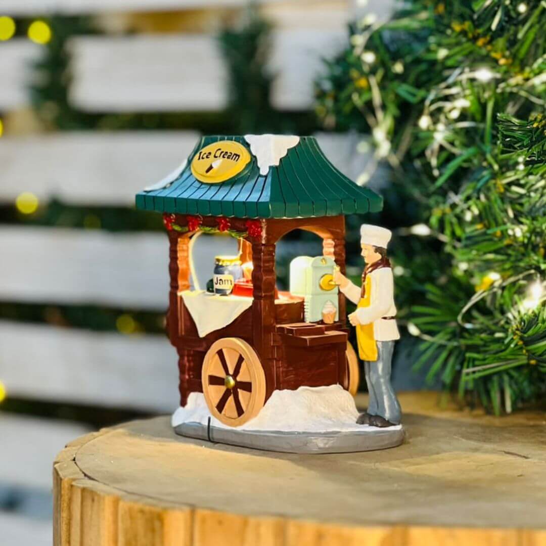 Cenário Natalino Ice Cream com LED – 13 x 7 x 14cm