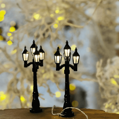Enfeite Mini Luminária com 8 LEDs – 12,5 cm | 2 Unidades