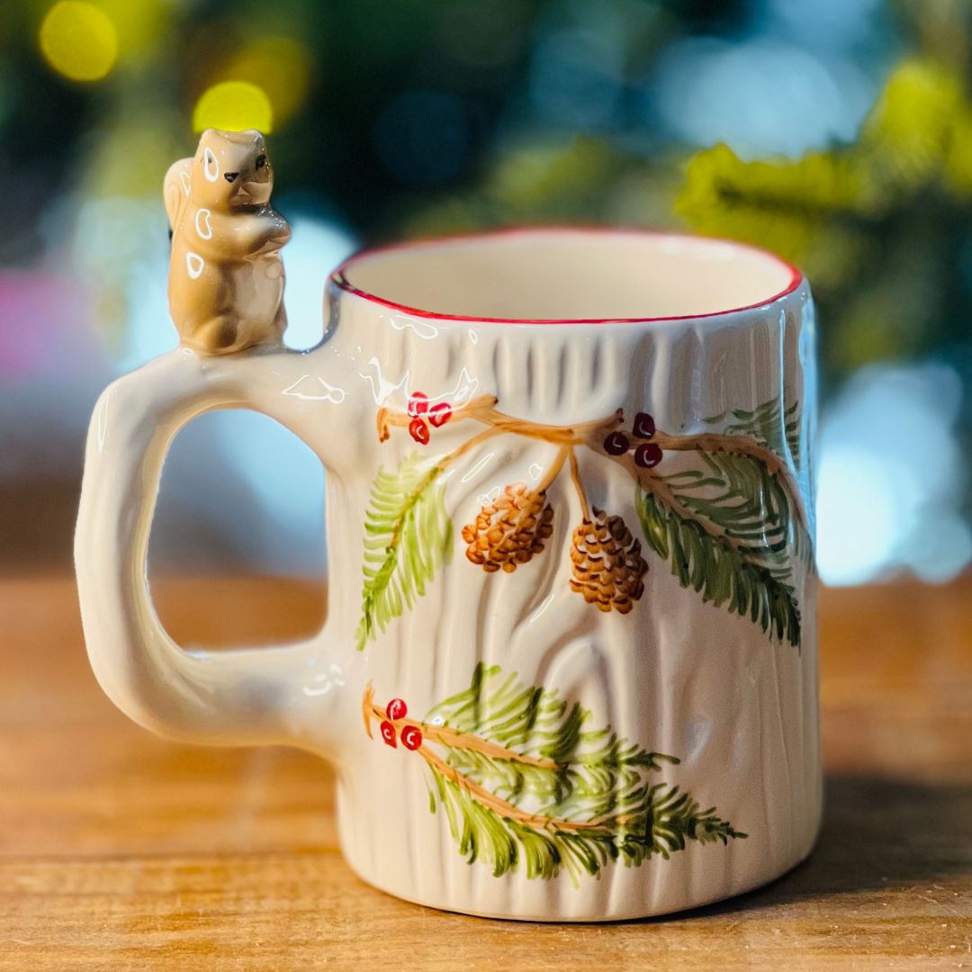 Caneca Tronco Esquilo - 13cm