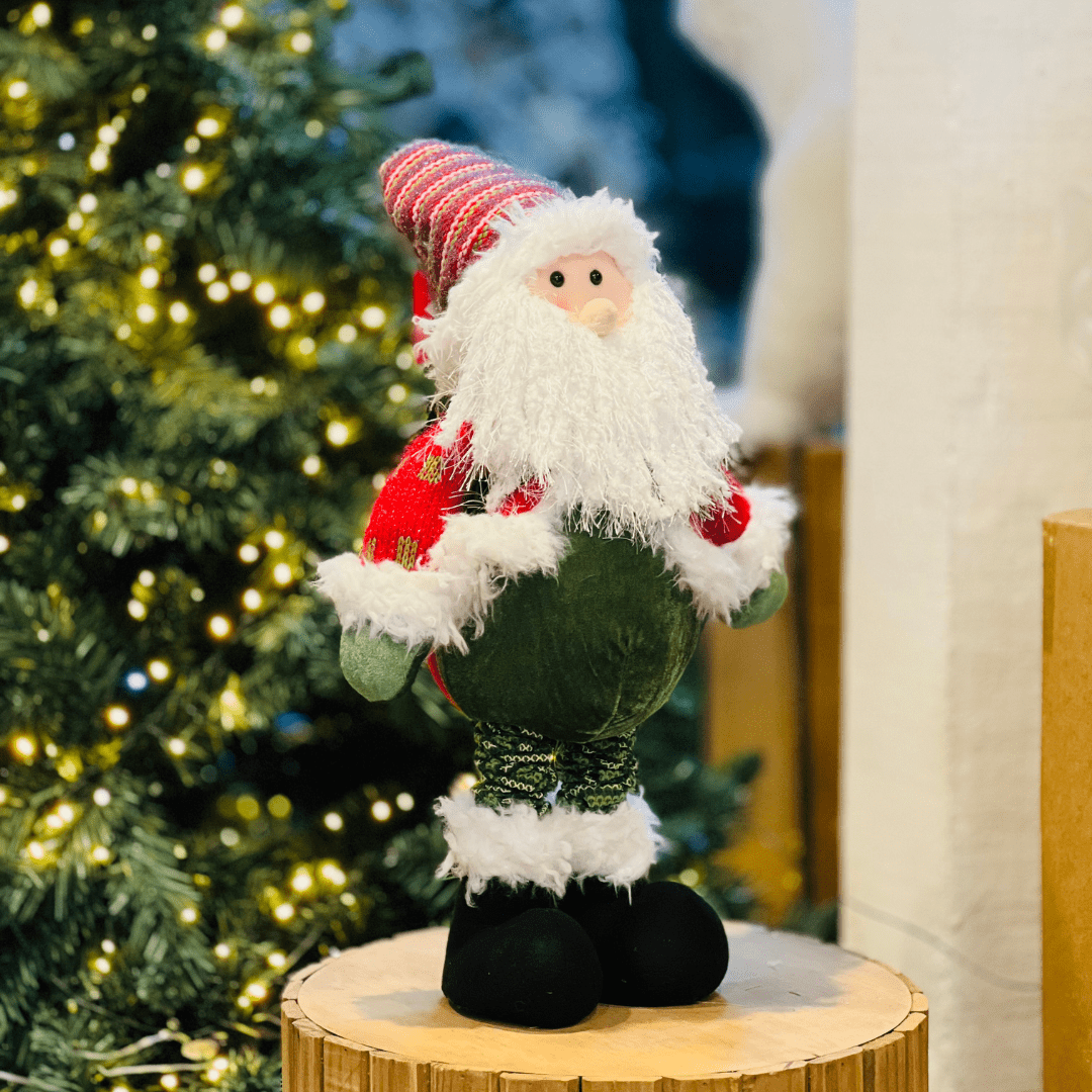 Papai Noel Vermelho e Verde Tamanho Ajustavel 96cm