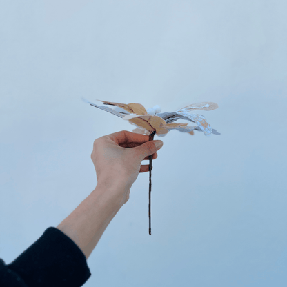 Flor Natalina Poinsetia Champanhe 20x20cm