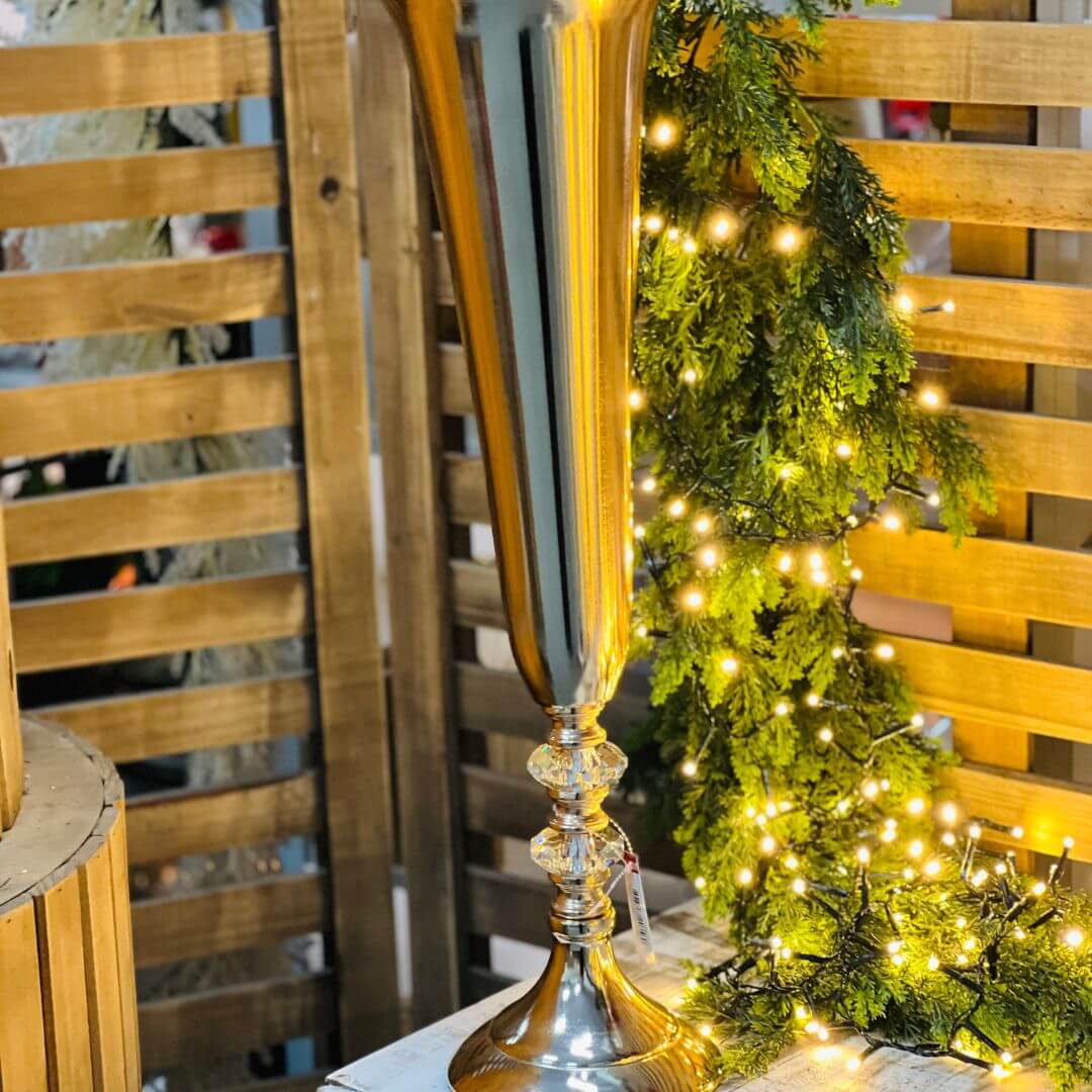 Vaso Decorativo Dourado – 58cm