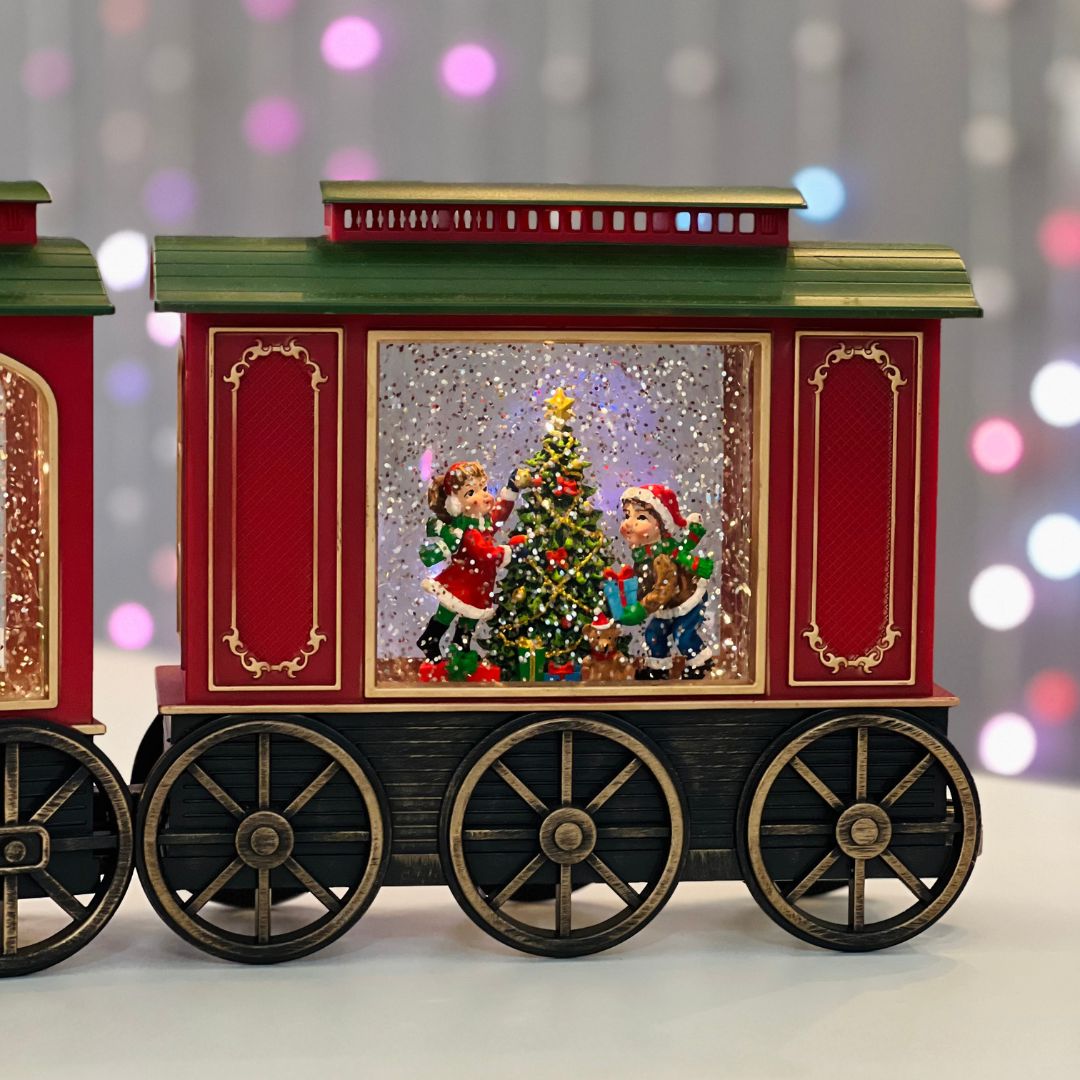 Trem Natalino com Led e Música Resina/Plástico - 19,8x48cm