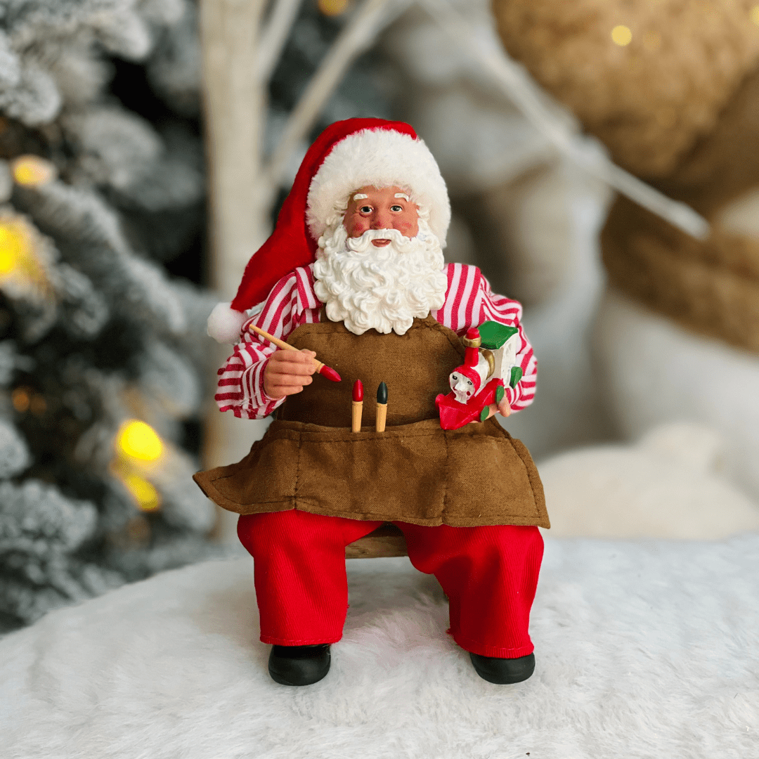 Papai Noel Colecionável Artesão 19cm