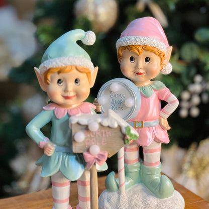 Elfo Com Led Candy Color - North Pole 30cm