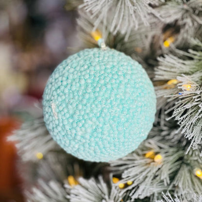 Bola Decorada de Natal Azul - 15cm
