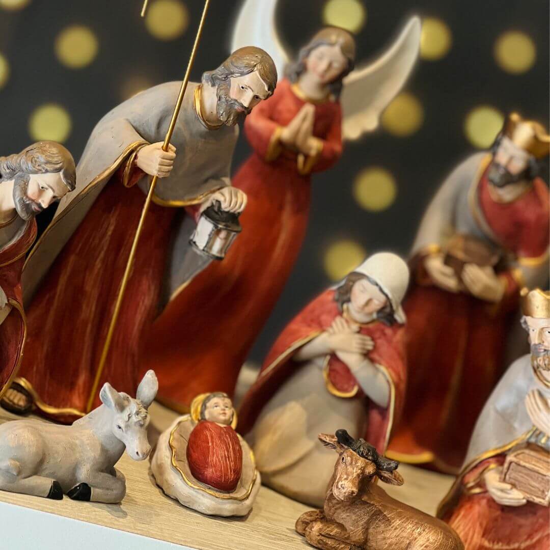 Presépio Decorativo - 16cm – Jogo com 10 Peças