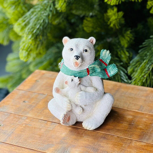 Urso Abraçando seu Filho em Resina | 15cm
