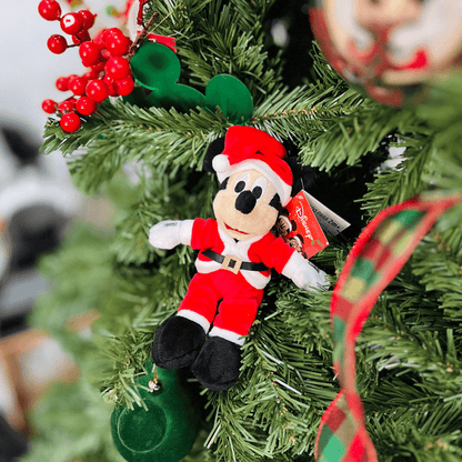 Mickey Noel Vermelho e Branco de Pelucia 15cm