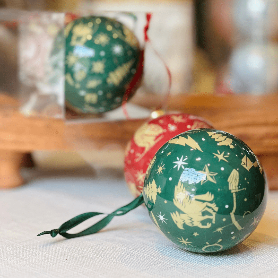 Jogo Com 4 Bolas Natalinas Harry Potter 8cm