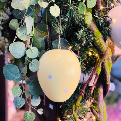 Ovo de Páscoa Para Pendurar - 15cm Amarelo