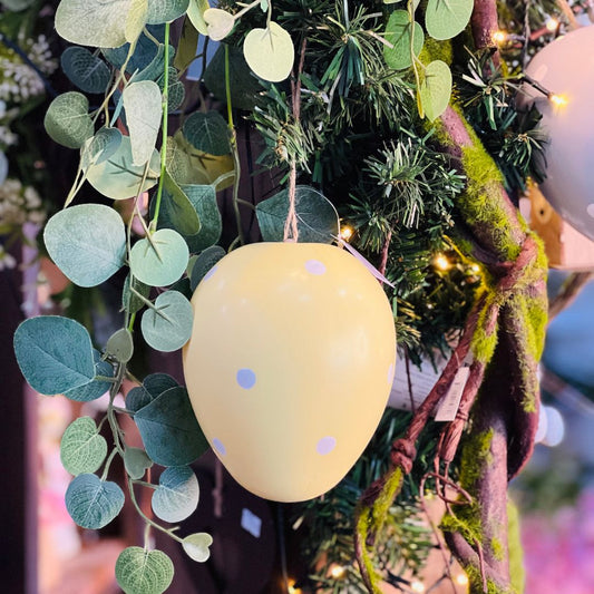 Ovo de Páscoa Para Pendurar - 15cm Amarelo