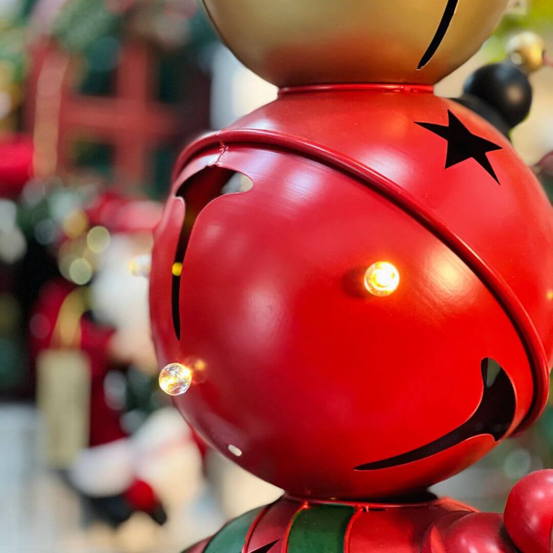 Guizo Natalino Com Led Vermelho, Verde e Dourado - 88cm
