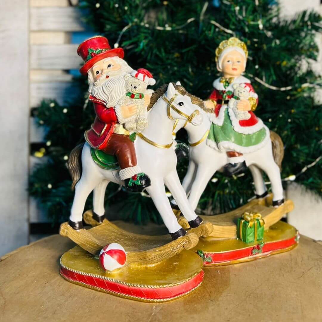 Papai Noel no Cavalo – 25cm