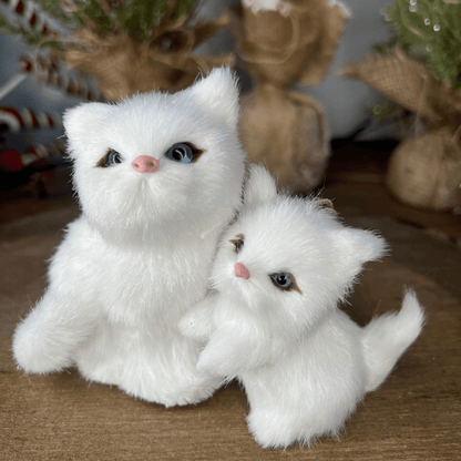 Enfeite para Pendurar Gato Branco 7x4x7cm